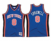 Men's New Yok Knicks #8 Latrell Sprewell Blue Mitchell & Ness 98-99 Road Swingman Stitched Jersey,baseball caps,new era cap wholesale,wholesale hats